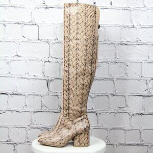 Louis Et Cie Snakeskin Over The Knee Boots, Women's 5.5